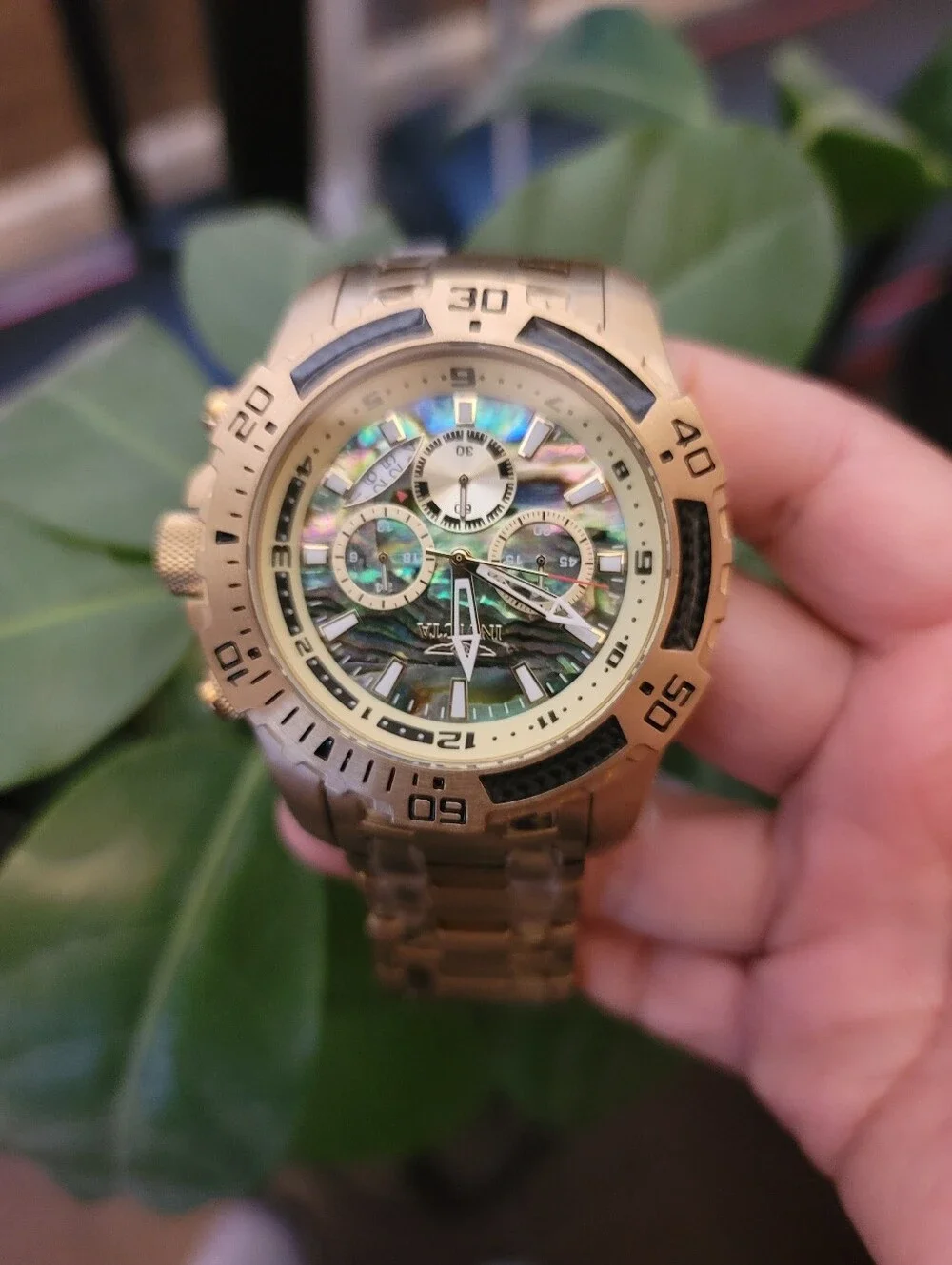 Invicta Mens Gold Tone Watch